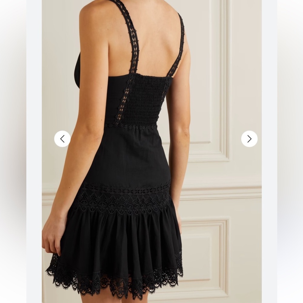 Charo Ruiz Ibiza Elodie Guipure Lace Trimmed Cotton Blend Dress M - Picture 2 of 14